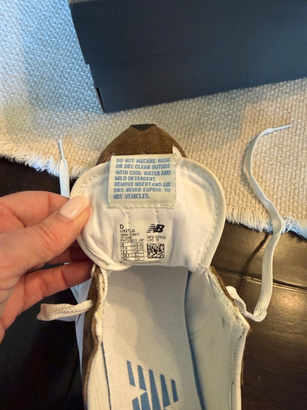 New Balance Women’s Brown and White Retro Runner Sneakers - Picture 6 of 6